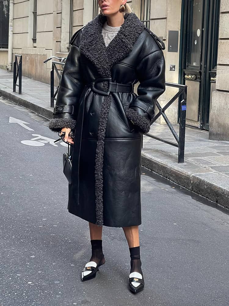 Autumn and winter collar fur one-piece short jacket