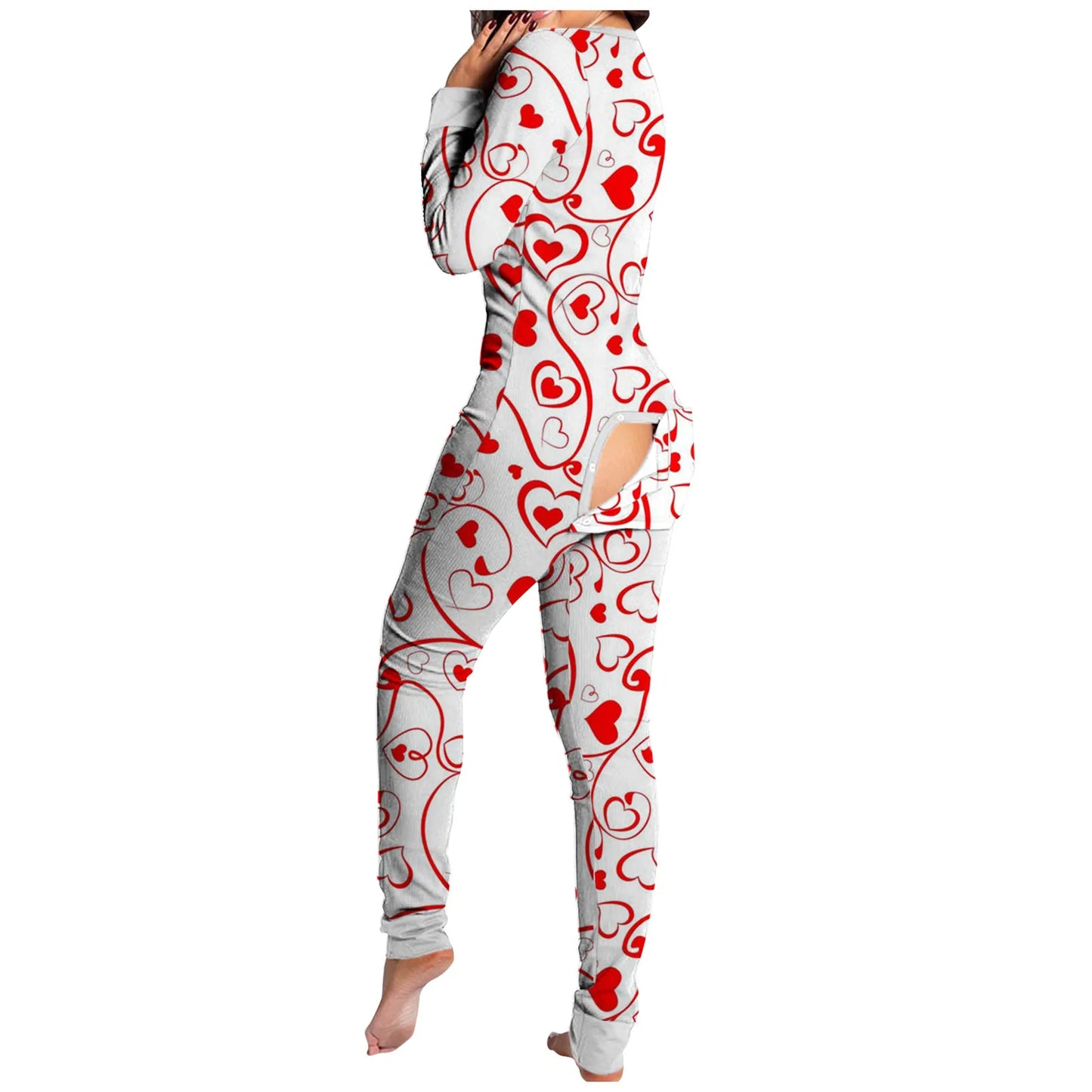 Luxurymania24 Sexy Love Heart Pyjama Jumpsuit - Cosy Onesie