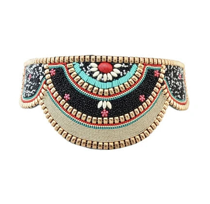Luxurymania24 Hand-Beaded Boho Flower Waist Belt For Women