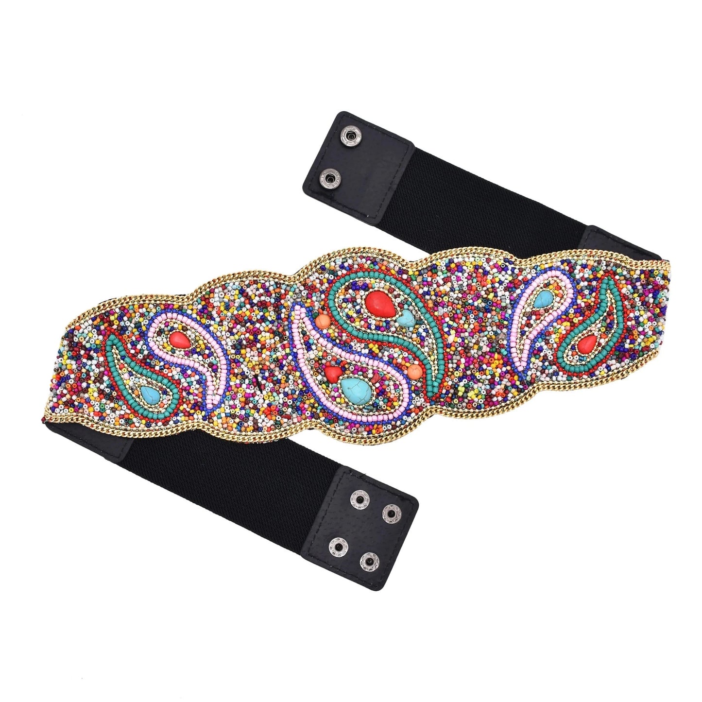 Luxurymania24 Hand-Beaded Boho Flower Waist Belt For Women