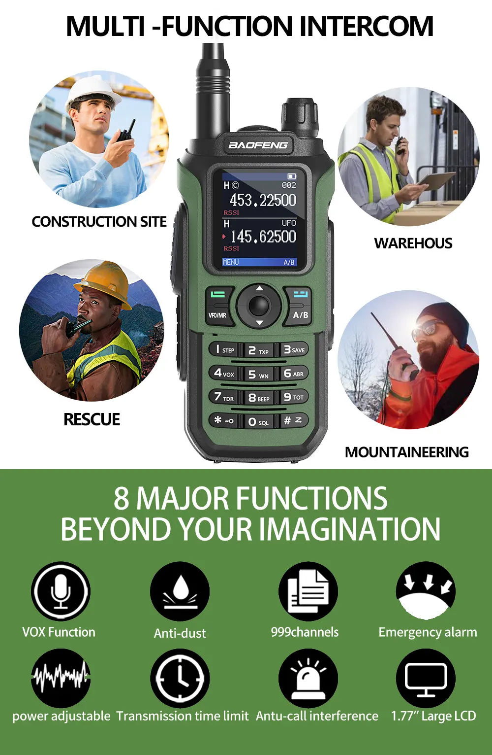 Baofeng UV 21 Pro Walkie Talkie with Multi-Band Frequency