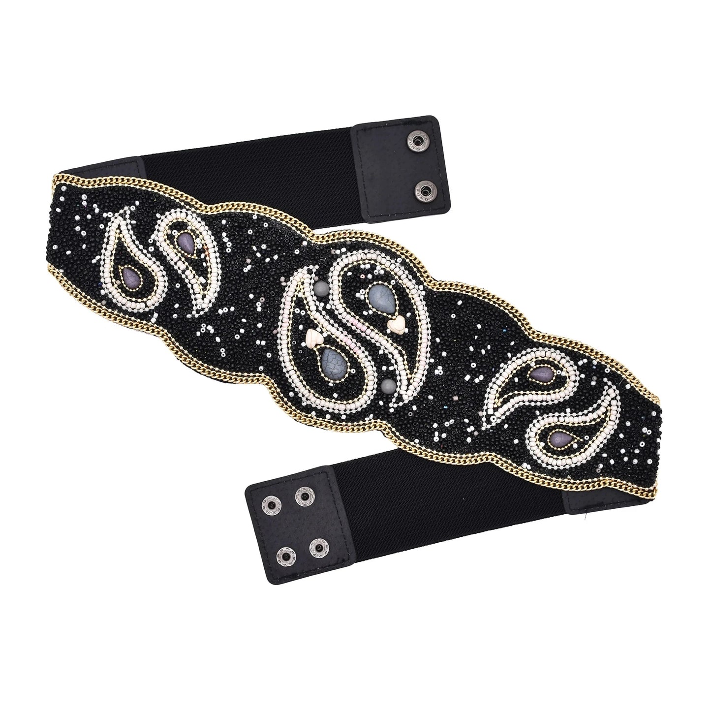 Luxurymania24 Hand-Beaded Boho Flower Waist Belt For Women