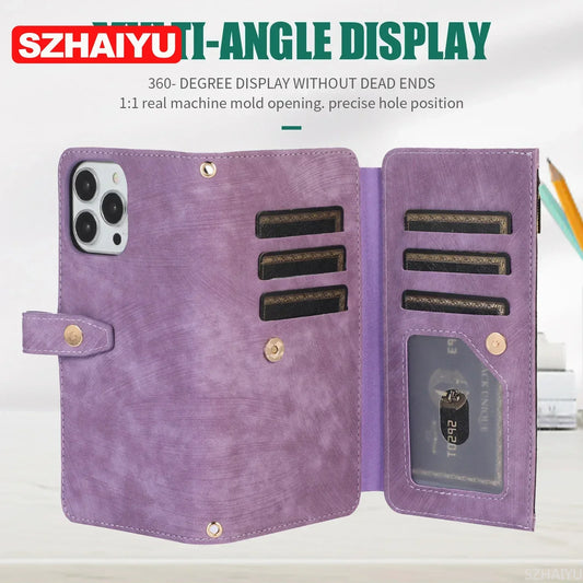 Crossbody Zipper Wallet Phone Case