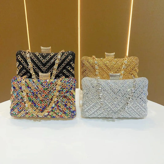 New Evening Gown Diamond Clutch Bag