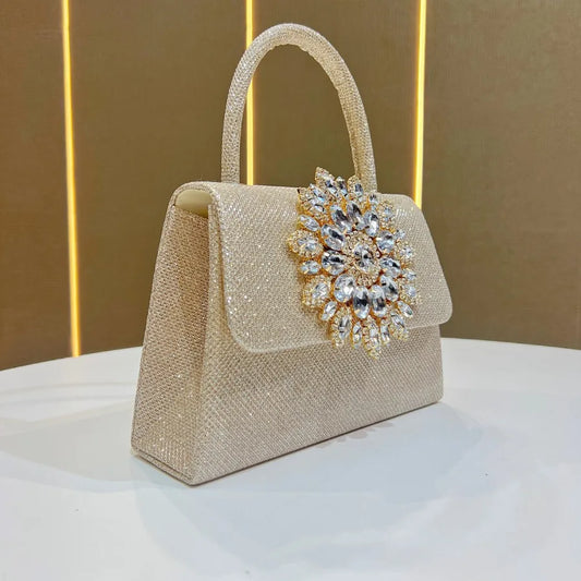 Diamond Embedded Chain Handbag