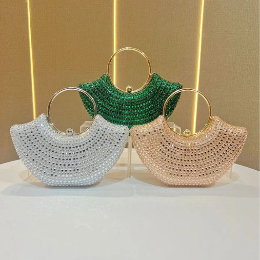 Fashionable Water Diamond Clutch Bag