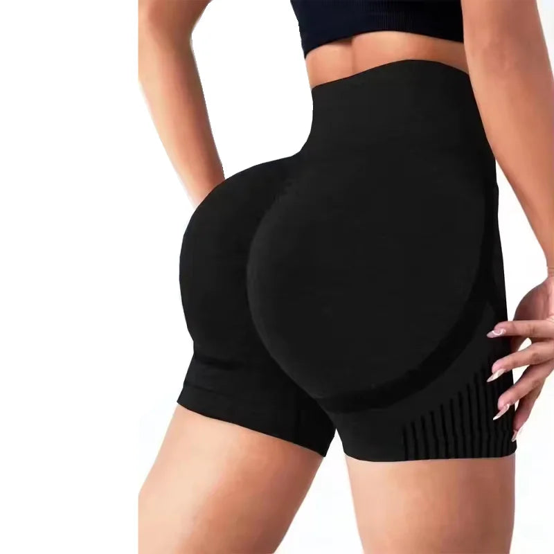 Black Butt Lift Fitness Shorts enhancing curves and providing support for activewear