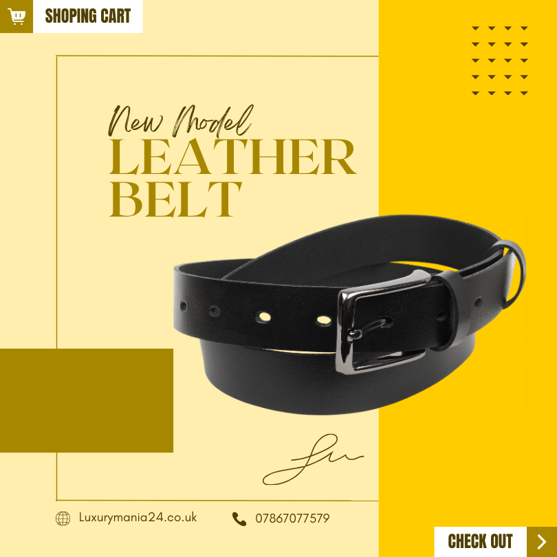 Classic Full-Grain Leather Belts & Fanny pack