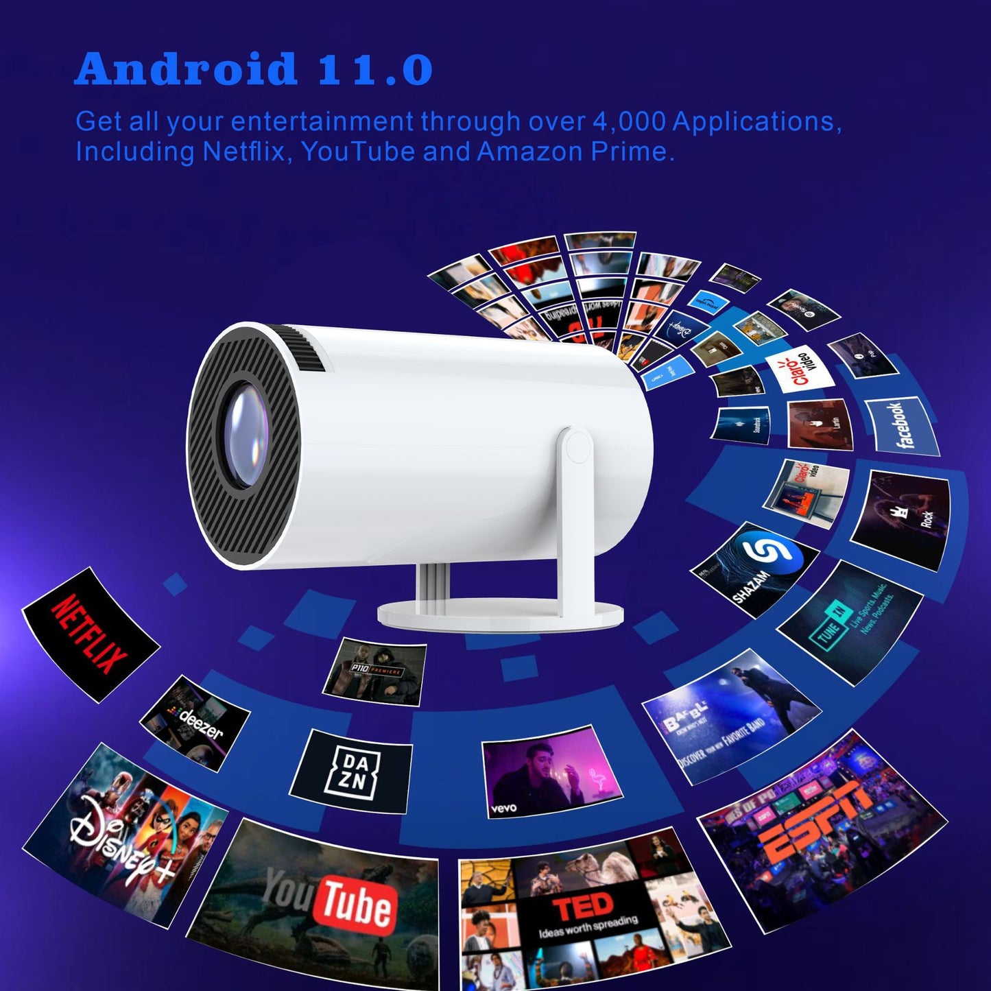 Game hot projector portable 4k high-definition