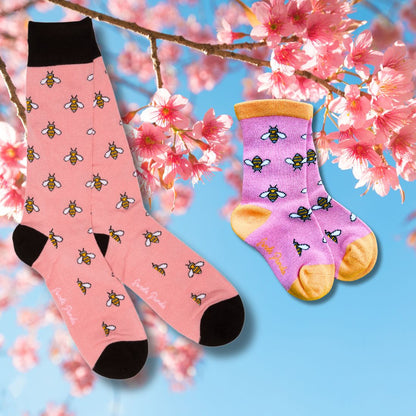 Bumblebee Matching Bamboo Socks (Adult & Child)