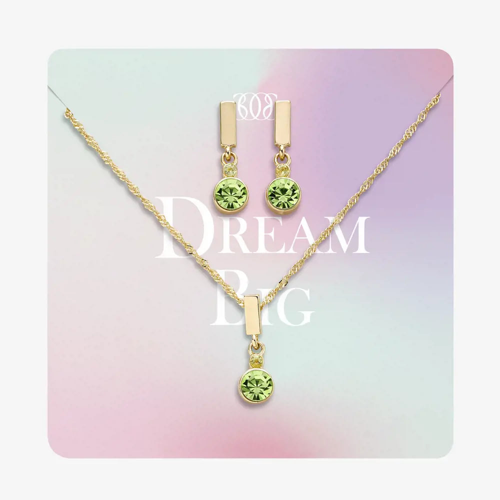 Girl Power Peridot Jewellery Set