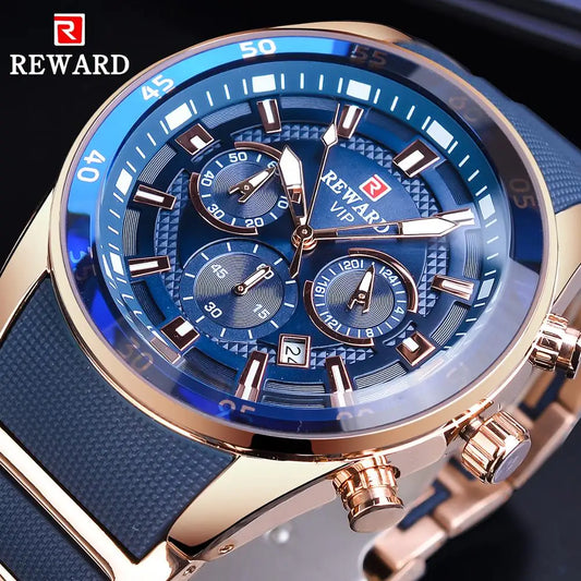 REWARD Multifunction Blue Men's Waterproof Multifunctional Quartz Watch