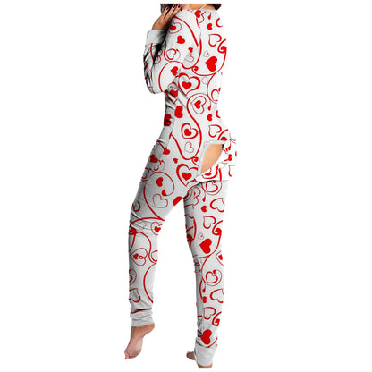 Luxurymania24 Sexy Love Heart Pyjama Jumpsuit - Cosy Onesie
