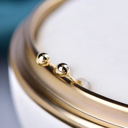 Real 18K Gold Stud Earrings