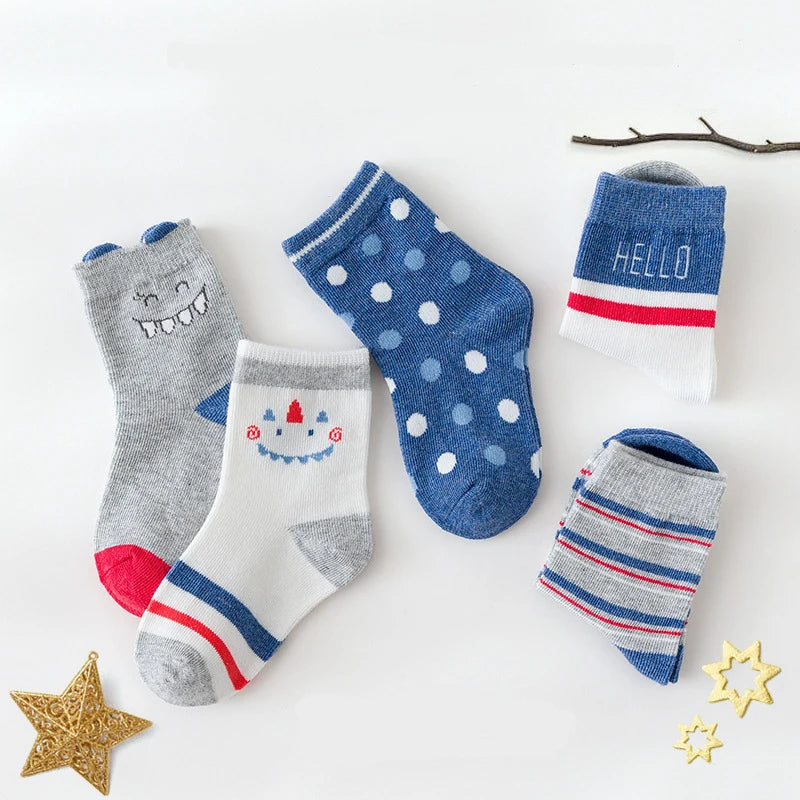 Luxurymania24 Cute Kids Warm Socks for Winter|5 Pack
