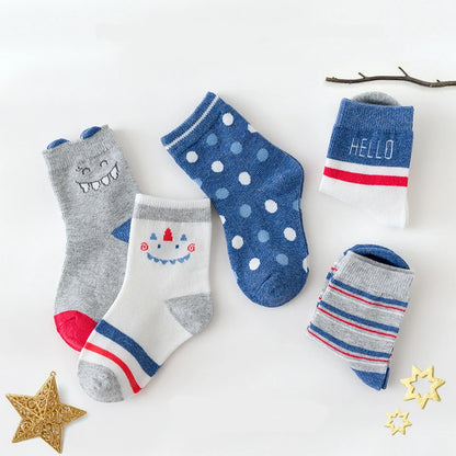 Luxurymania24 Cute Kids Warm Socks for Winter|5 Pack