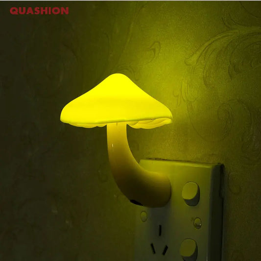 Enchanted Mushroom Smart Night Light – Light-Sensing LED Wall Lamp for Home & Holiday