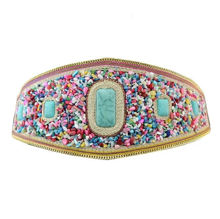 Luxurymania24 Hand-Beaded Boho Flower Waist Belt For Women