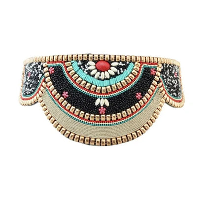 Luxurymania24 Hand-Beaded Boho Flower Waist Belt For Women