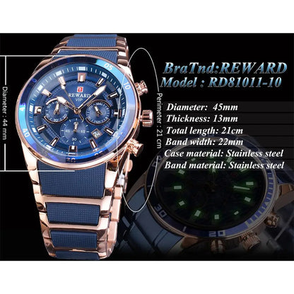 Waterproof Multifunctional Quartz Watch