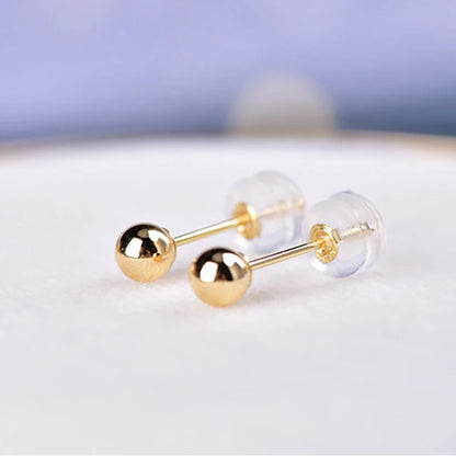 Real 18K Gold Stud Earrings