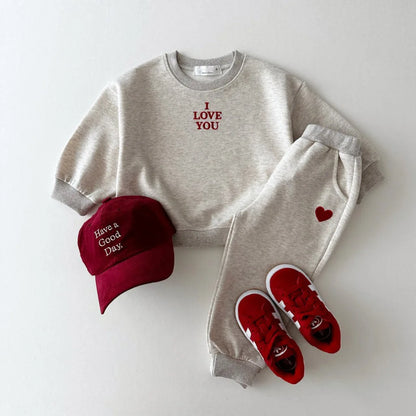 Urban Bear Sports Set – Toddler & Kids Korean Style Sweatshirt & Joggers (2-Piece)