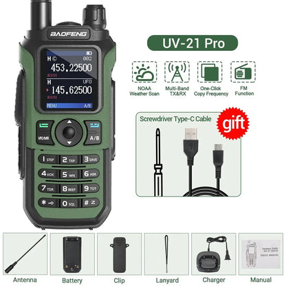 Baofeng UV 21 Pro Walkie Talkie with Multi-Band Frequency