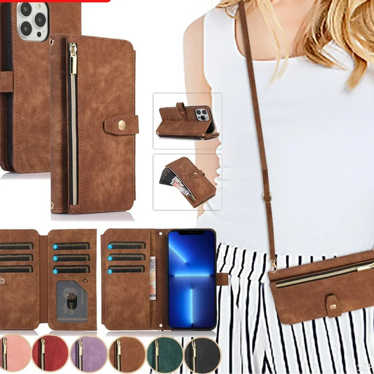 Crossbody Zipper Wallet Phone Case