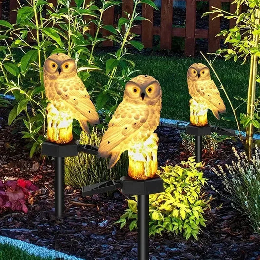 Solar Owl Garden Light - Waterproof Outdoor Animal LED Lamp for Garden & Path Decor