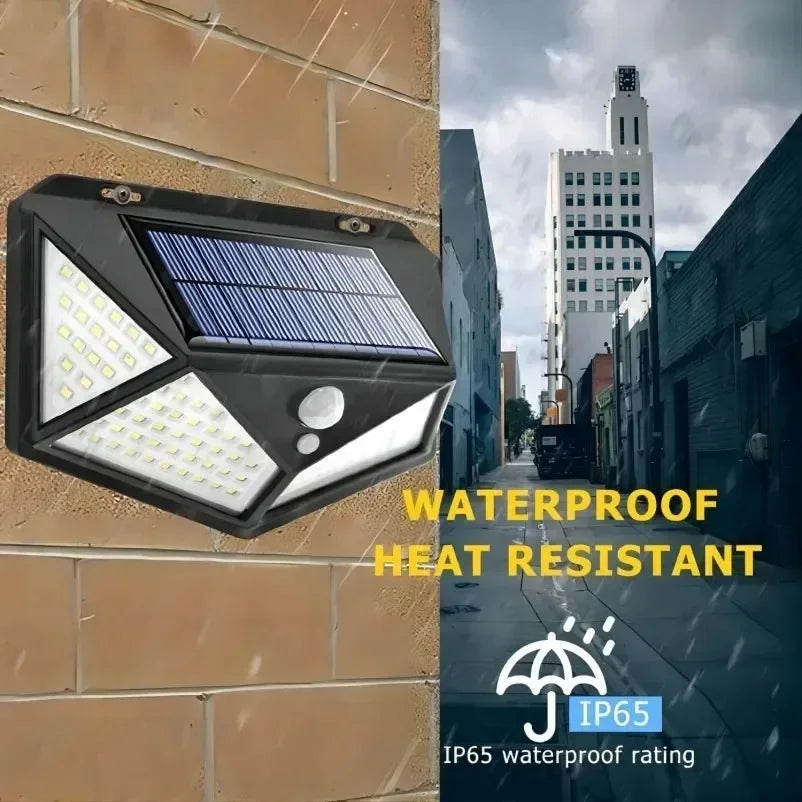 Guardian 100-LED Solar Security Light – Smart Motion Sensor & Emergency Lamp