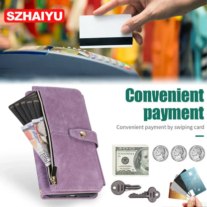Crossbody Zipper Wallet Phone Case