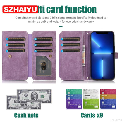 Crossbody Zipper Wallet Phone Case