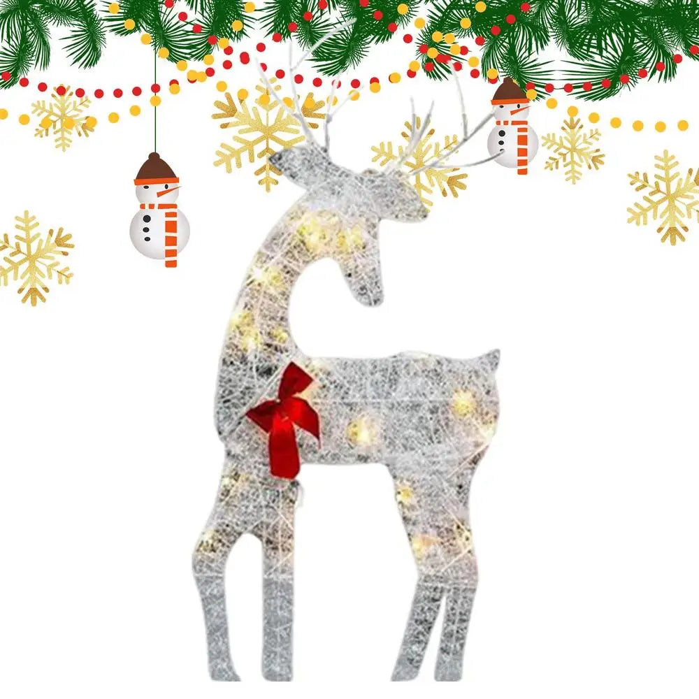 Luxurymania24 Outdoor Elk Ornament - Glows Brighter In Yard