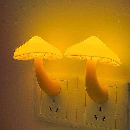 Enchanted Mushroom Smart Night Light – Light-Sensing LED Wall Lamp for Home & Holiday