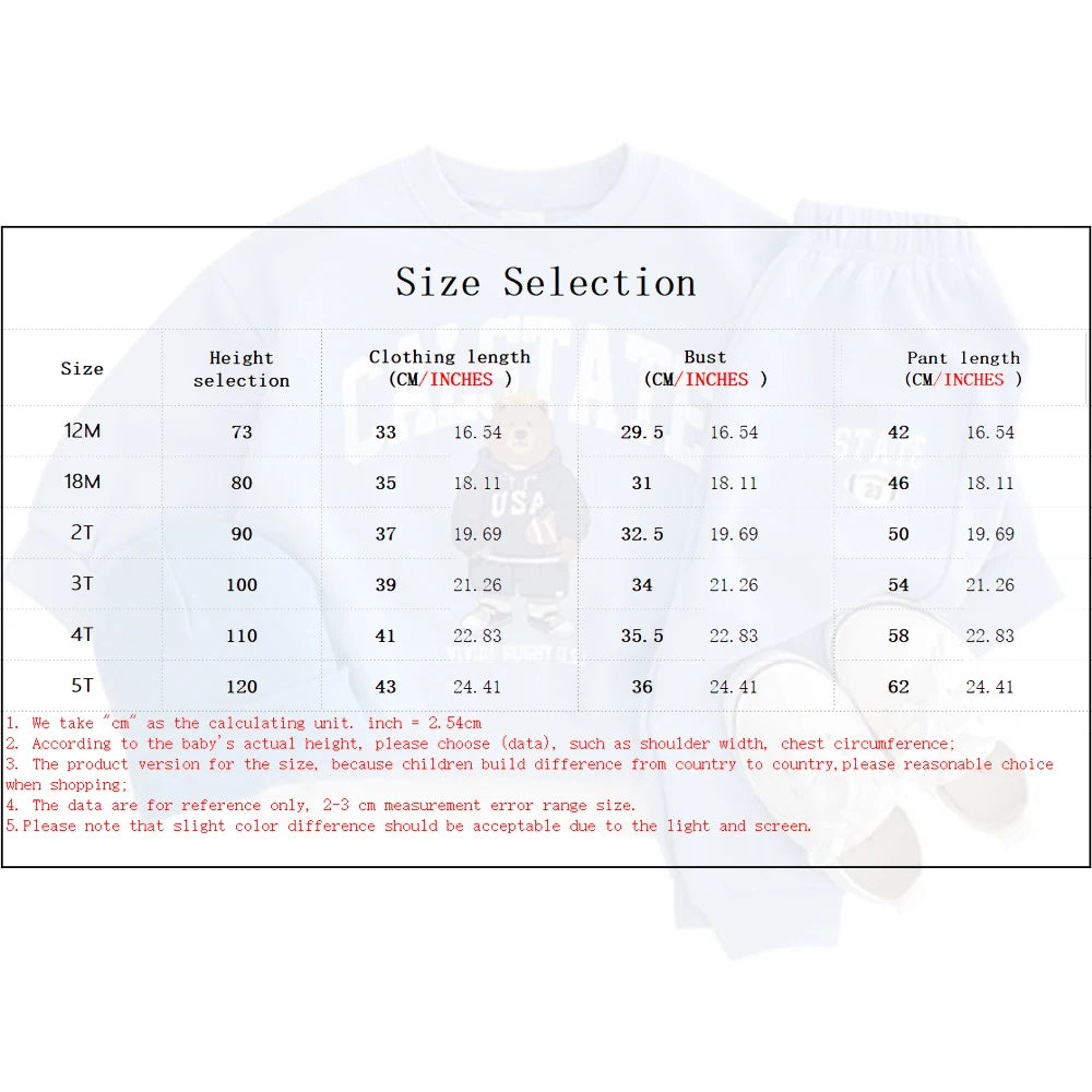 Urban Bear Sports Set – Toddler & Kids Korean Style Sweatshirt & Joggers (2-Piece)
