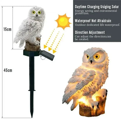 Solar Owl Garden Light - Waterproof Outdoor Animal LED Lamp for Garden & Path Decor