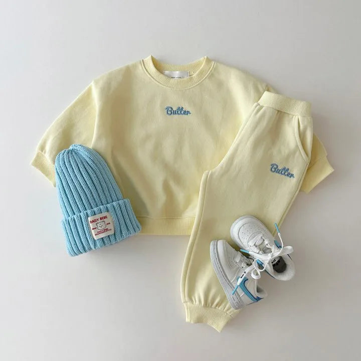 Urban Bear Sports Set – Toddler & Kids Korean Style Sweatshirt & Joggers (2-Piece)