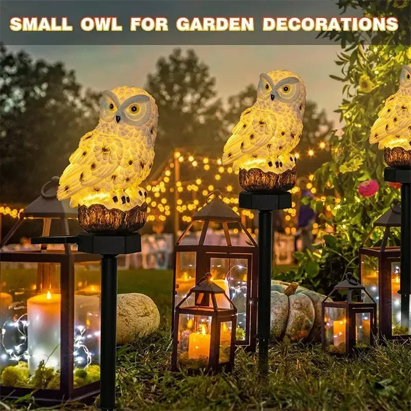 Solar Owl Garden Light - Waterproof Outdoor Animal LED Lamp for Garden & Path Decor