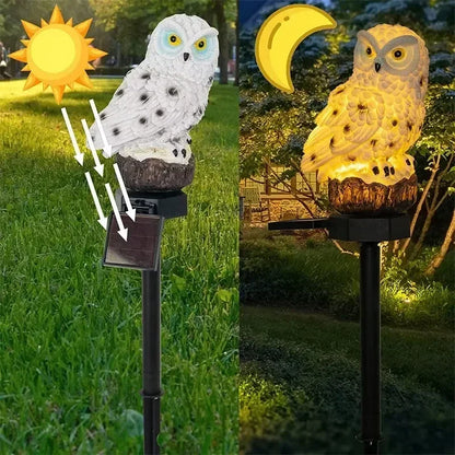 Solar Owl Garden Light - Waterproof Outdoor Animal LED Lamp for Garden & Path Decor