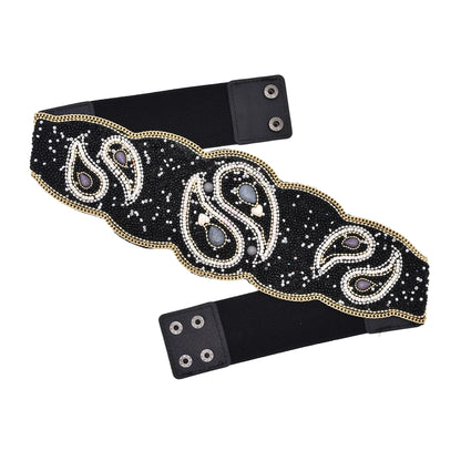 Luxurymania24 Hand-Beaded Boho Flower Waist Belt For Women