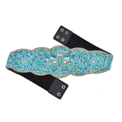 Luxurymania24 Hand-Beaded Boho Flower Waist Belt For Women