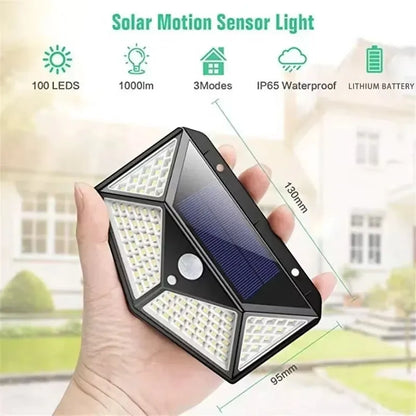 Guardian 100-LED Solar Security Light – Smart Motion Sensor & Emergency Lamp