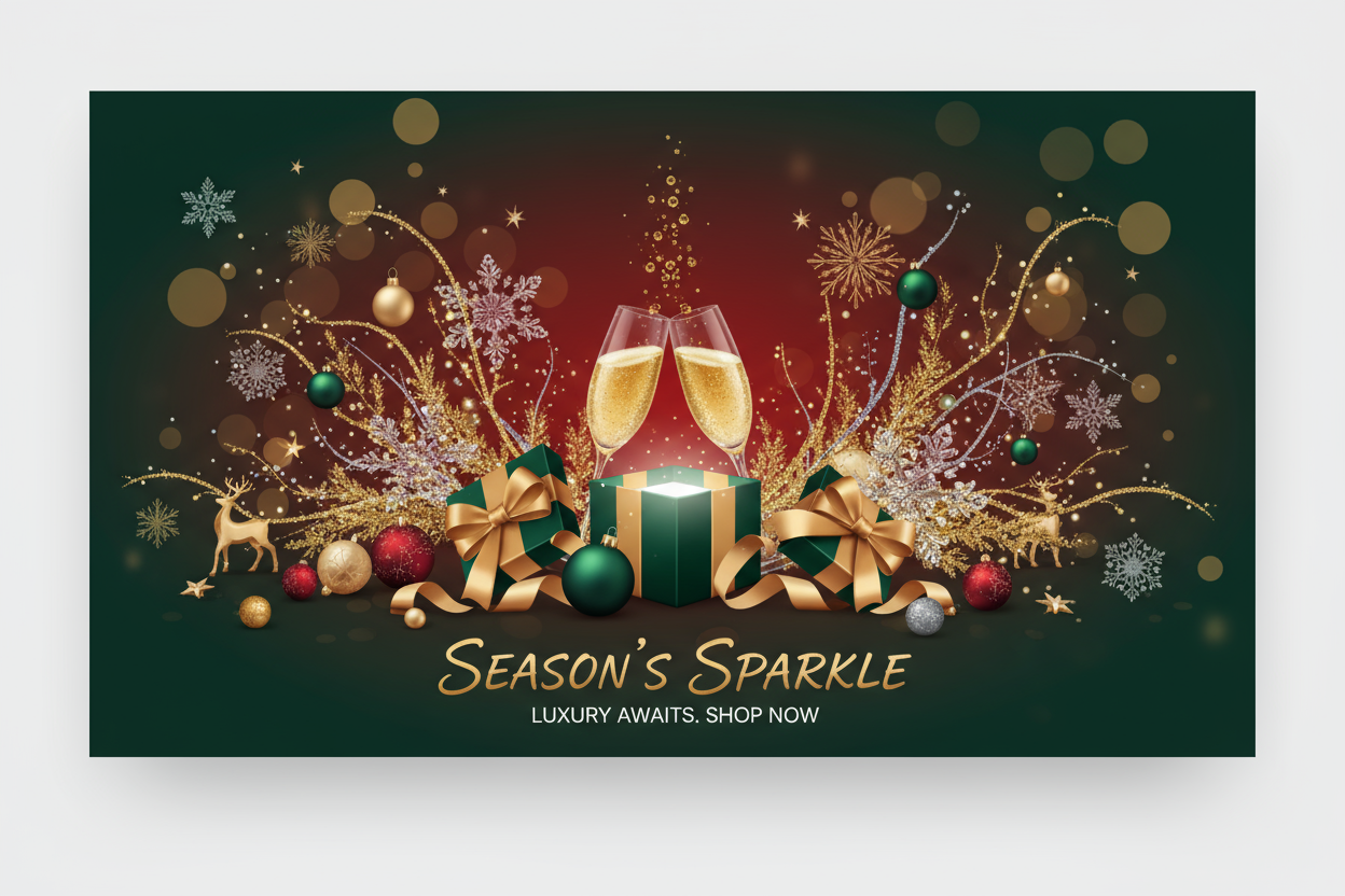 Can you generate an image with an AI that will drive more customers to this page ? remaking it to the festive period upcoming by December and Ney Year selling product