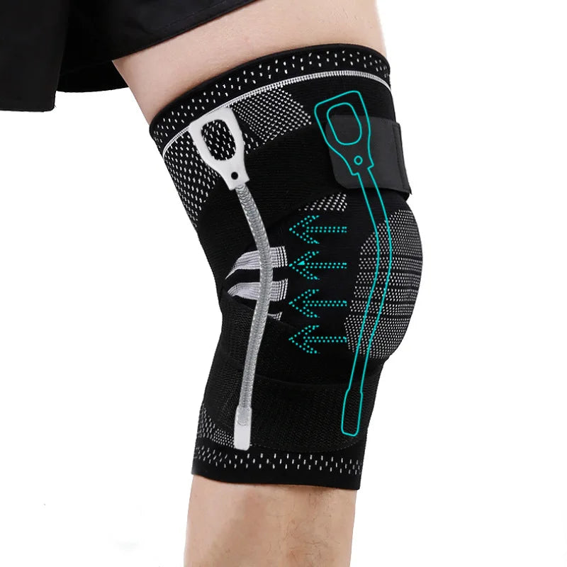 Detachable elastic knee support sleeve with adjustable strap for comfort during physical activities