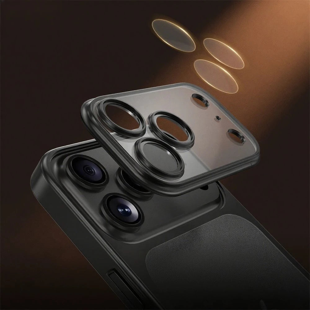Shockproof hard PC cover for iPhone 17 designed for maximum protection with precise camera cutouts