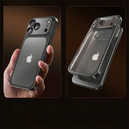 Shockproof hard PC cover for iPhone 17 in black, showcasing durable protection and stylish design