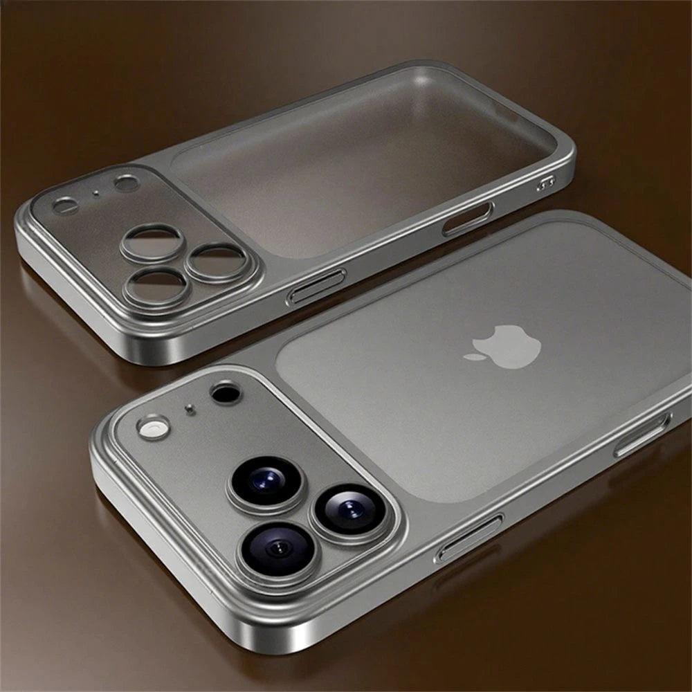 Stylish shockproof hard PC cover for iPhone 17 with precise camera cutouts and sleek design