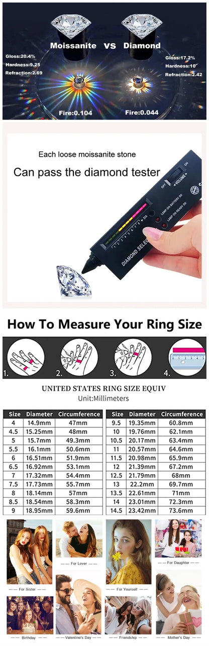 Moissanite heart pendant necklace from Luxurymania24 featuring brilliant sparkle and elegant design