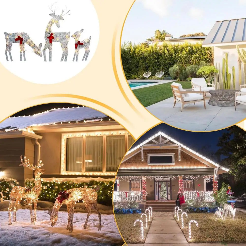 Outdoor glowing elk Christmas ornament by Luxurymania24 for festive holiday décor