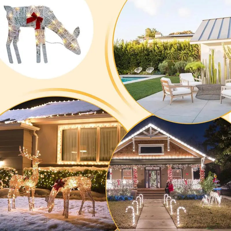 Luxurymania24 outdoor glowing elk Christmas ornament for festive holiday decoration in gardens and homes